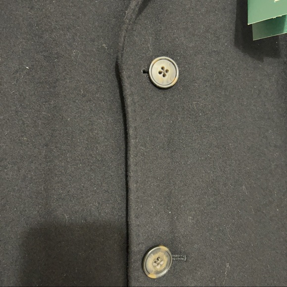 Ralph Lauren Black Wool Mixed Blend Trench Coat - Picture 10 of 12